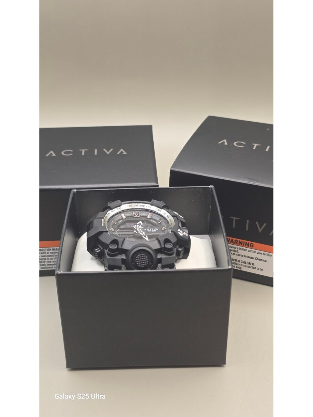 Activa Neo Dual Time 55mm Black Camo Quartz Men's Watch - Picture 2 of 5